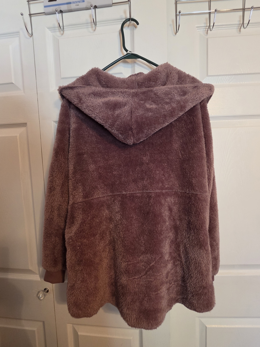 Love Tree Hooded Teddy Jacket — Mauve Brown - Picture 2 of 4